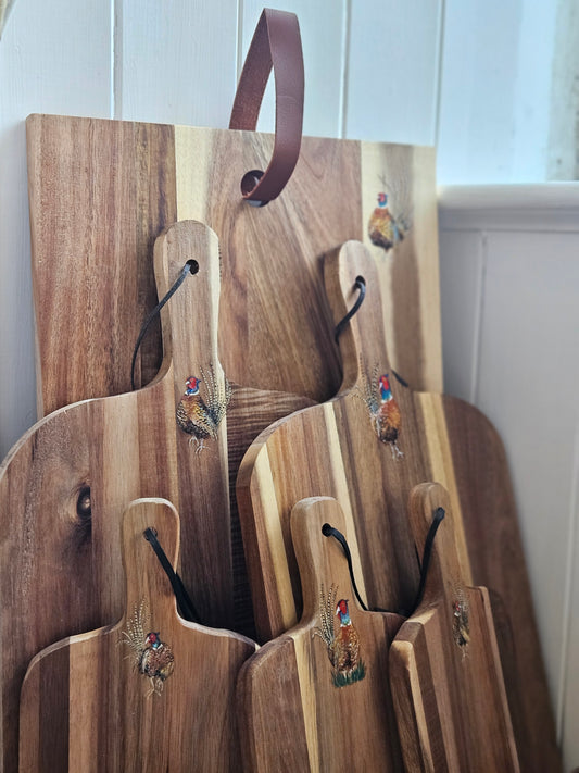 Hand Painted Pheasant Serving Boards (different designs and sizes available)