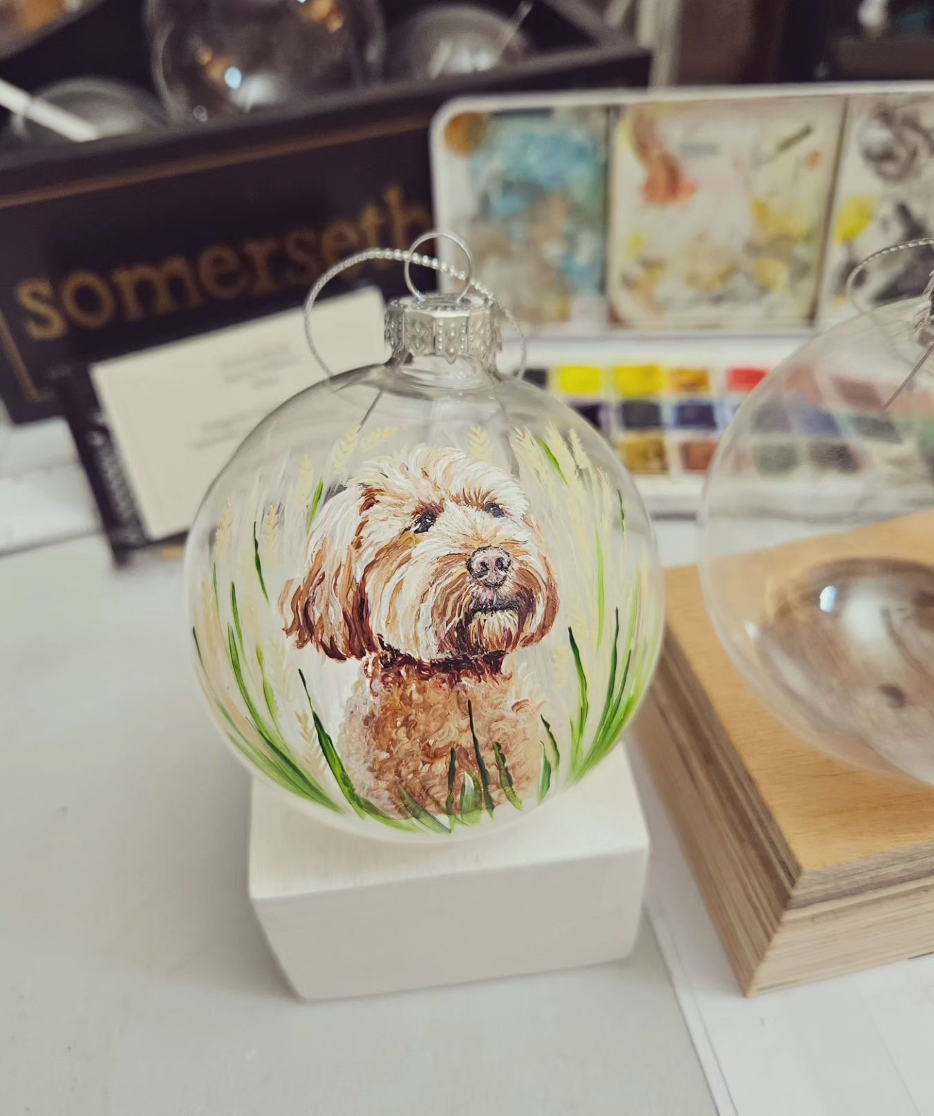 Hand Painted Glass Bauble