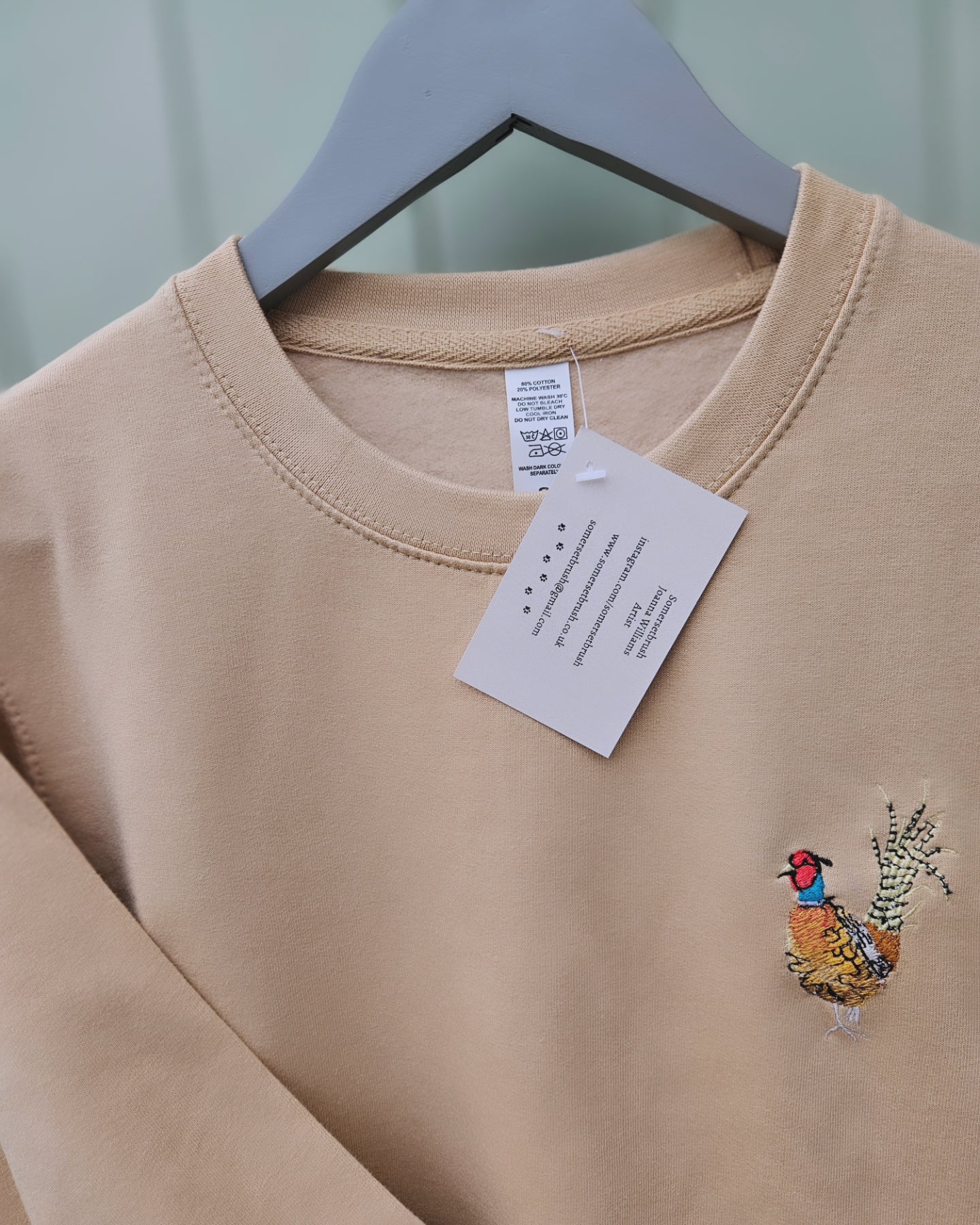 Embroidered Pheasant Sweatshirts. UNISEX