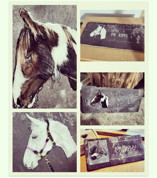 Horse Slate Plaque